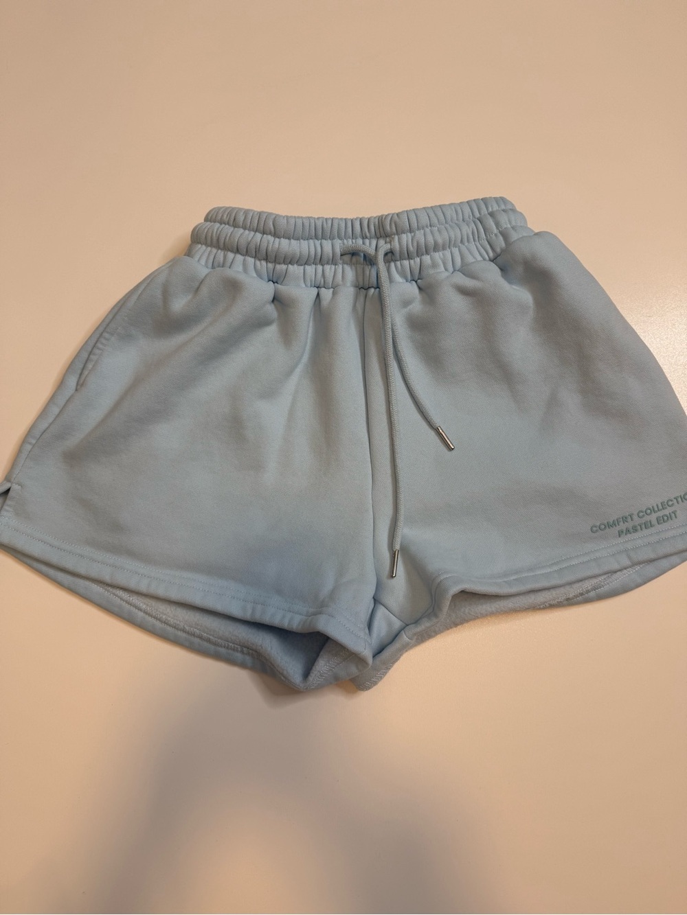 Comfrt Collection Pastel Edit Fleece Lounge Shorts Blue Size Small - Picture 2 of 10